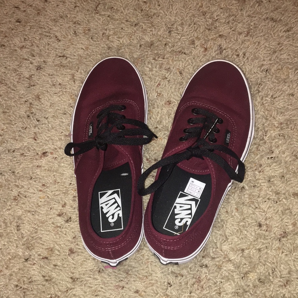 Magenta and black vans